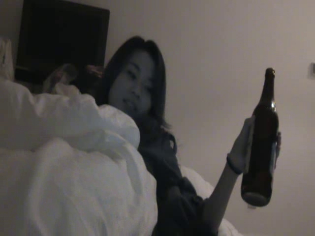 Chinese gal bottle masturbation